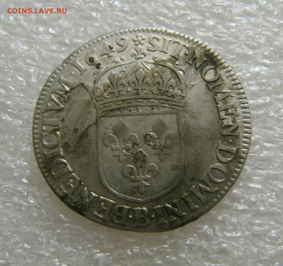 Королевство Франция. Людовик XIV. ½ ЭКЮ 1649 года. - 0,5ЭКЮ (5).JPG
