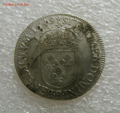 Королевство Франция. Людовик XIV. ½ ЭКЮ 1649 года. - 0,5ЭКЮ (4).JPG