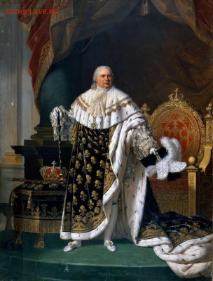 Королевство Франция. Людовик XVIII.  5 ФРАНКОВ 1824 года. - 5ФР1824