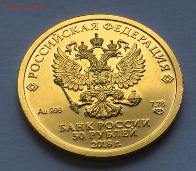 50 руб. 2018 Чемпионат мира по футболу в России Кубок Золото - IMG_3875.JPG