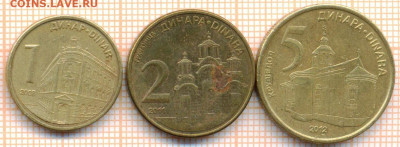 Сербия 3 монеты , до  06.07.2021 г. 22.00 по Москве - Сербия 3 монеты 2875
