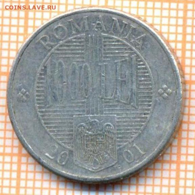 Румыния 1000 лей 2001 г., до  06.07.2021 г. 22.00 по Москве - Румыния 1000 лей 2001 2879