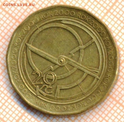 Чехия 20 крон 2000 г., до 08.07.2021 г. 22.00 по Москве - Чехия 20 крон 2000 3041а