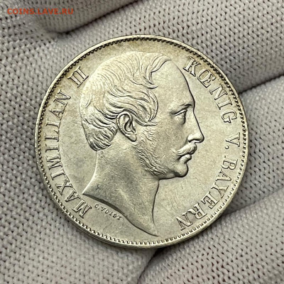 Бавария Максимилиан II 1 талер 1858 г. aUNC до 05.07 - IMG_2064.JPG