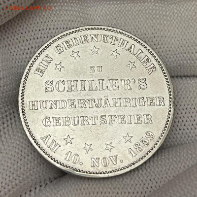 Франкфурт талер 1859 г. 100 лет Шиллеру XF+ до 05.07 - IMG_2079.JPG