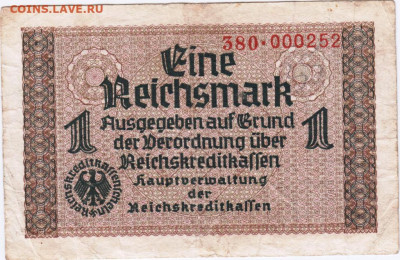 ГЕРМАНИЯ 1 марка 1939 г. до 11.07.21 г. в 23.00 - 042