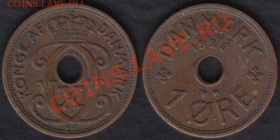 Дания 1 и 2 эре 1928 N до 23.10.11 21-00 - Дания 1 эре 1928 N