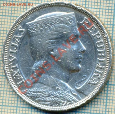 Латвия,5л.,1931,серебро,до26.10.2011г. 22.00 по Москве - Латвия 5лат 1931 аа