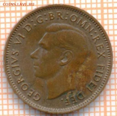 Великобритания фартинг 1951 г., до 13.07.2021 г. 22.00 по Мо - Великобритания фартинг 1951 2721а