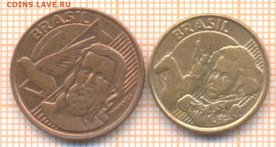 Бразилия 2 монеты, до 13.07.2021 г. 22.00 по Москве - Бразилия 2 монеты 2778а