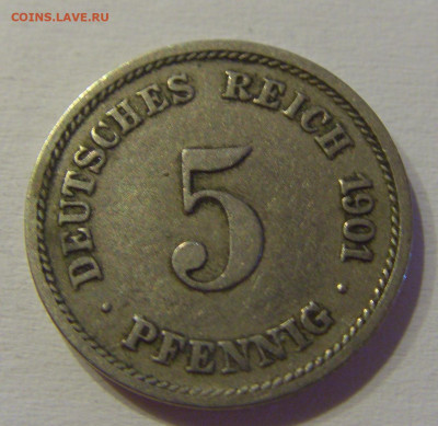 5 пфеннигов 1901 G Германия №1а 10.07.2021 22:00 МСК - CIMG2847.JPG