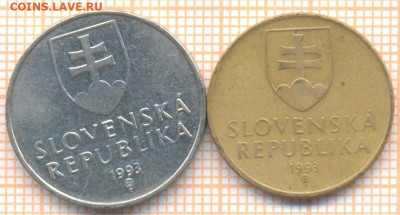 Словакия 2 монеты, до 15.07.2021 г. 22.00 по Москве - Словакия 2 монеты 2870