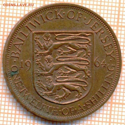 12 шиллинга 1964 г., до 16.07.2021 г. 22.00 по Мос - Джерси 1 двен шиллинга 1964  2992