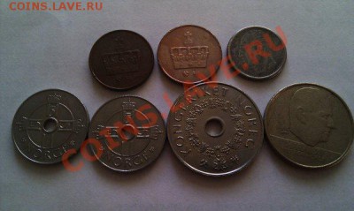 Монеты разных стран и номиналов (пополняемая). - 94 норвегия.