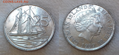 Монеты мира по фиксу - КАЙМАН 25 центов 1999 20191124_1026