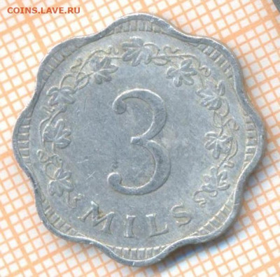 Мальта 3 милс 1972 г., до  19.07.2021 г. 22.00 по Москве - Мальта 3 милс 1972 3162