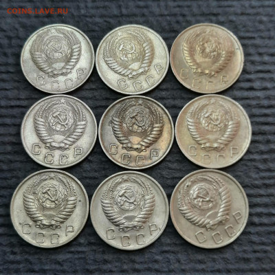 10 копеек 1956 - 9 шт - 17-07-21 - 23-10 мск - 35071042