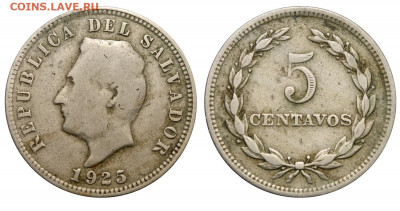 Республика Эль-Сальвадор - Сальвадор = 5 сентаво 1925