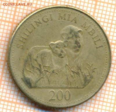 Танзания 200 шиллингов 1998 г., до 21.07.2021 г. 22.00 по Мо - Танзания 200 шиллингов 1998 3179а