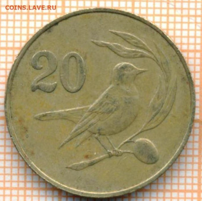 Кипр 20 центов 1983 г., до 21.07.2021 г. 22.00 по Москве - Кипр 20 центов 1983 3181а