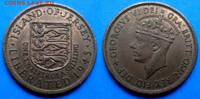 12 шиллинга 1945 года (Георг VI) до 22.07 - Джерси 1.12 шиллинга, 1945 (2)