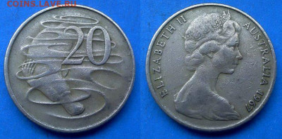 Австралия - 20 центов 1967 года (Фауна) до 22.07 - Австралия 20 центов, 1967