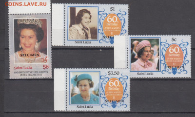 С Люсия 1986 королева Елизавета 2 4м** до 22 07 - 217