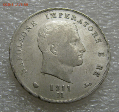 Королевство Италия. Наполеон I.  5 ЛИР 1811 года. - 5 ЛИР1811 (2).JPG