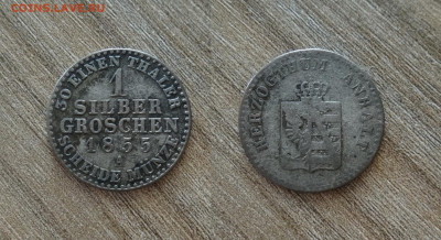Анхальт-Бернбург  1 зильбергрошен 1855А - DSC09155_новый размер.JPG