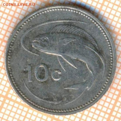 Мальта 10 центов 1998 г., до 25.07.2021 г. 22.00 по Москве - Мальта 10 центов 1998 3247а