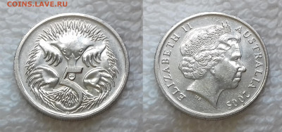 Монеты мира по фиксированной цене - АВСТРАЛИЯ 5 центов 2005 20190503_1227