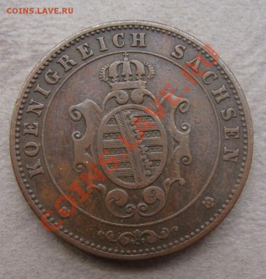 - Германия - Саксония  5 Пф 1867 - до 27.10.11 в 22.00 М - Coin1305(2)