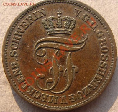 - Германия -Мекленбург-Шверин  5 Пф 1872- до 27.10.11 в 22 М - Coin1242(2)