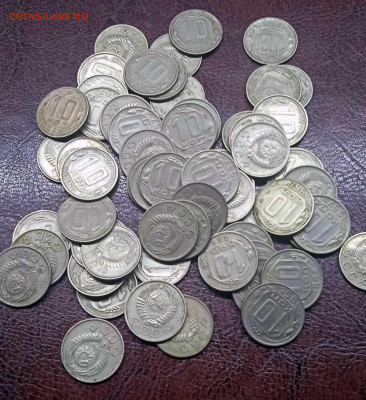 Гривенники 60 шт. года 1954-57 до 25.07.21 22.00 М - 3-2