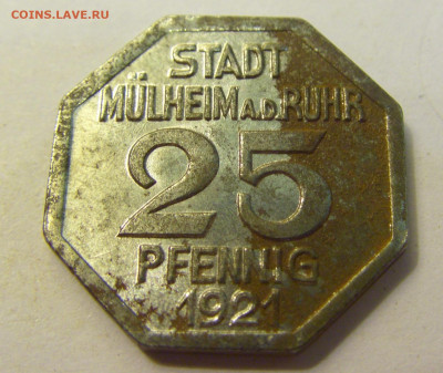 Нотгельд 25 пф 1921 Мюльхайм №2 27.07.2021 22:00 МСК - CIMG9892.JPG