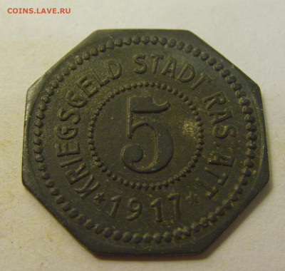 Нотгельд 5 пф 1917 Растатт №1 27.07.2021 22:00 МСК - CIMG0021.JPG