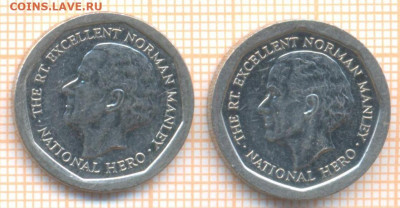 Ямайка 5 долларов 1996,2014 г., до 25.07.2021 г. 22.00 по М - Ямайка 5 долларов 2922а