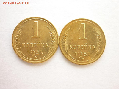 1 копейка 1957г. - 2 шт., ЯРКИЕ, до 01.08.21г., 21.00 - P1130918.JPG