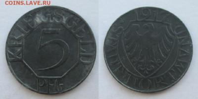 Нотгельды Германии. Обзорная тема. - 5 пф. 1917г. Дортмунд.JPG