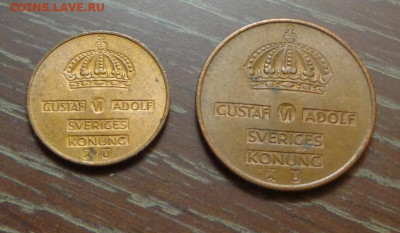 ШВЕЦИЯ - 2 и 5 эре интересные, до 10.08, 22.00 - Швеция 2 эре, 5 эре Густав шестой_1.JPG