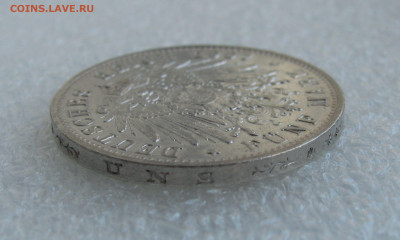 Королевство Вюртемберг. Вильгельм II. 5 МАРОК 1907 года. - Вюрт (9).JPG