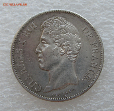 Королевство Франция. Карл X. 5 ФРАНКОВ 1827 года. - Карл (3).JPG