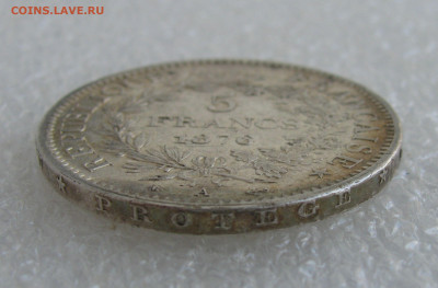 Франция. Третья республика. 5 ФРАНКОВ 1876 года. - 1876 (9).JPG