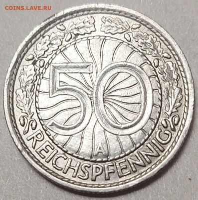50 пфеннигов 1929г.(A) - до 14.08.21 в 22.00 МСК - 20210808_231410