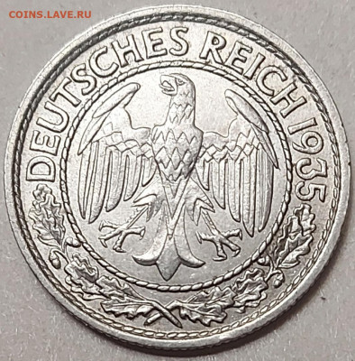 50 пфеннигов 1935г.(A) - до 14.08.21 в 22.00 МСК - 20210808_231603