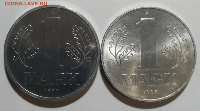 1 марка 1985, 1 марка 1987 ГДР, пруф? - IMG_20210809_023806