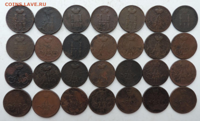 28 монет номиналом 1 копейка с 1853 до 1866 до 22:00 14.08 - DSCN9067