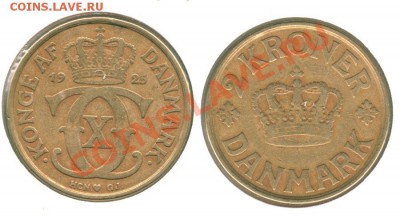 Дания 2 кроны 1925 до 22-00 МСК 26.10.11 - danm2k1925
