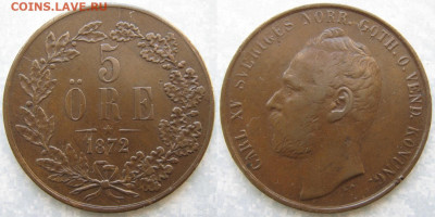 Швеция 5 эре 1872 до 18-08-21 в 22:00 - Швеция 5 эре 1872    182-ак45-3939