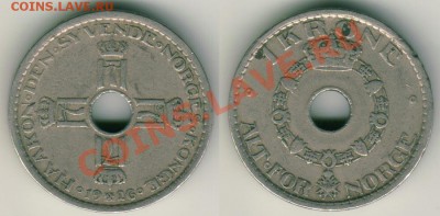 Норвегия 1 крона 1926 до 22-00 МСК 26.10.11 - norge1k1926